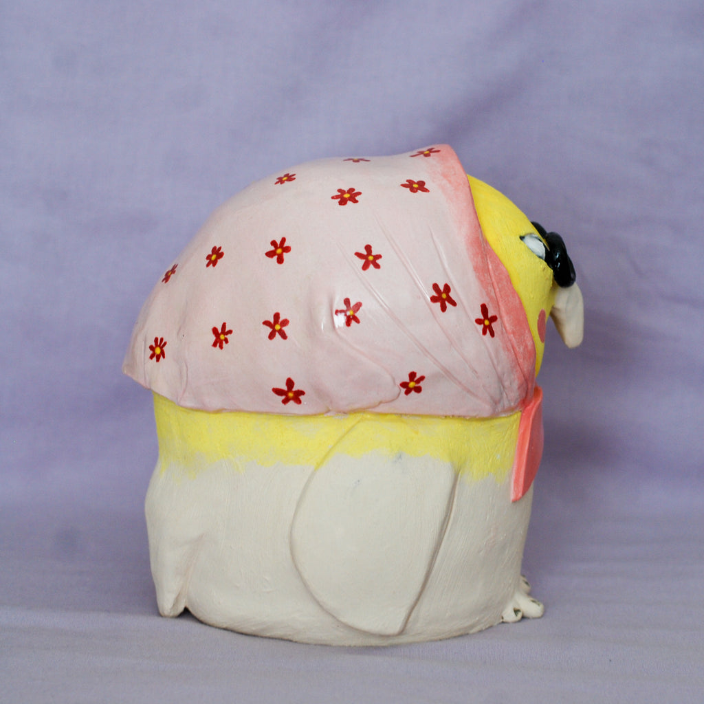 edna - handmade ceramic owl sculpture