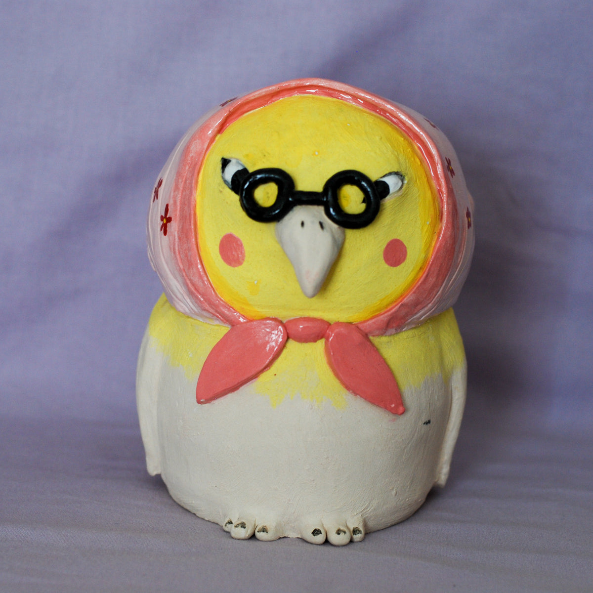 edna - handmade ceramic owl sculpture