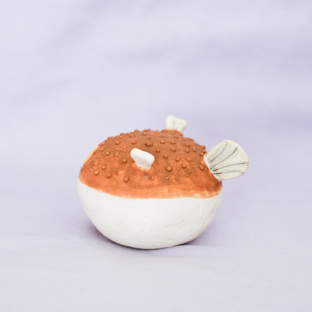 spike - handmade ceramic pufferfish sculpture