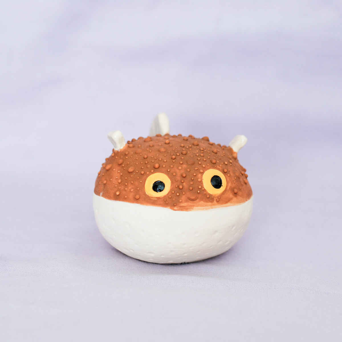 spike - handmade ceramic pufferfish sculpture