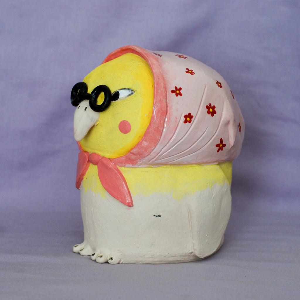 edna - handmade ceramic owl sculpture