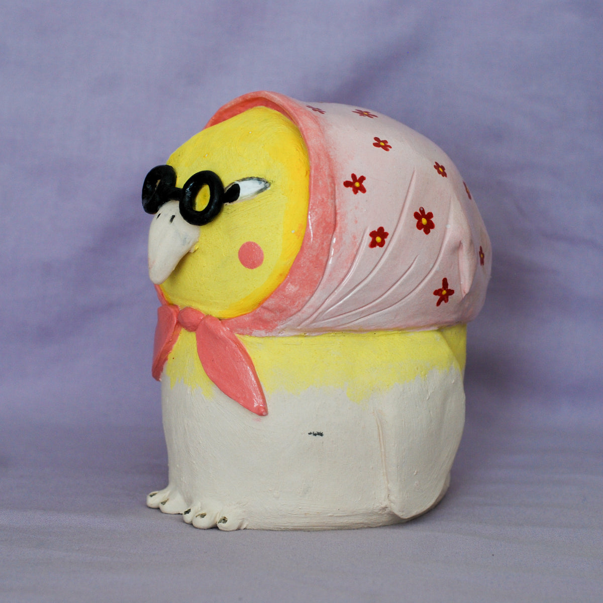 edna - handmade ceramic owl sculpture