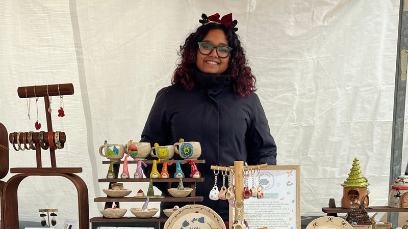 Pipa pots at her christmas market at museumplein in Amsterdam