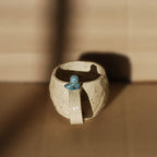 handmade stoneware mug with whimsical pigeon illustration, small batch ceramics