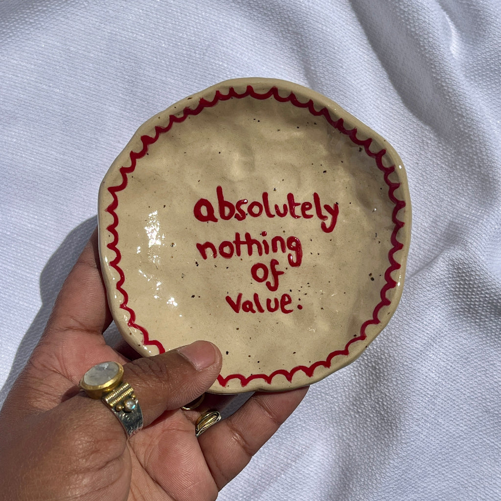 handmade ceramic trinket dish