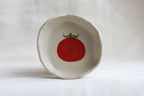 handmade ceramic trinket dish with smiling tomato