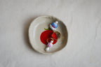 whimsical tomato painted trinket ring dish for jewelery and keys
