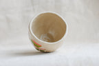 hand-painted whimsical ceramic matcha cup, pipa pots small batch stoneware
