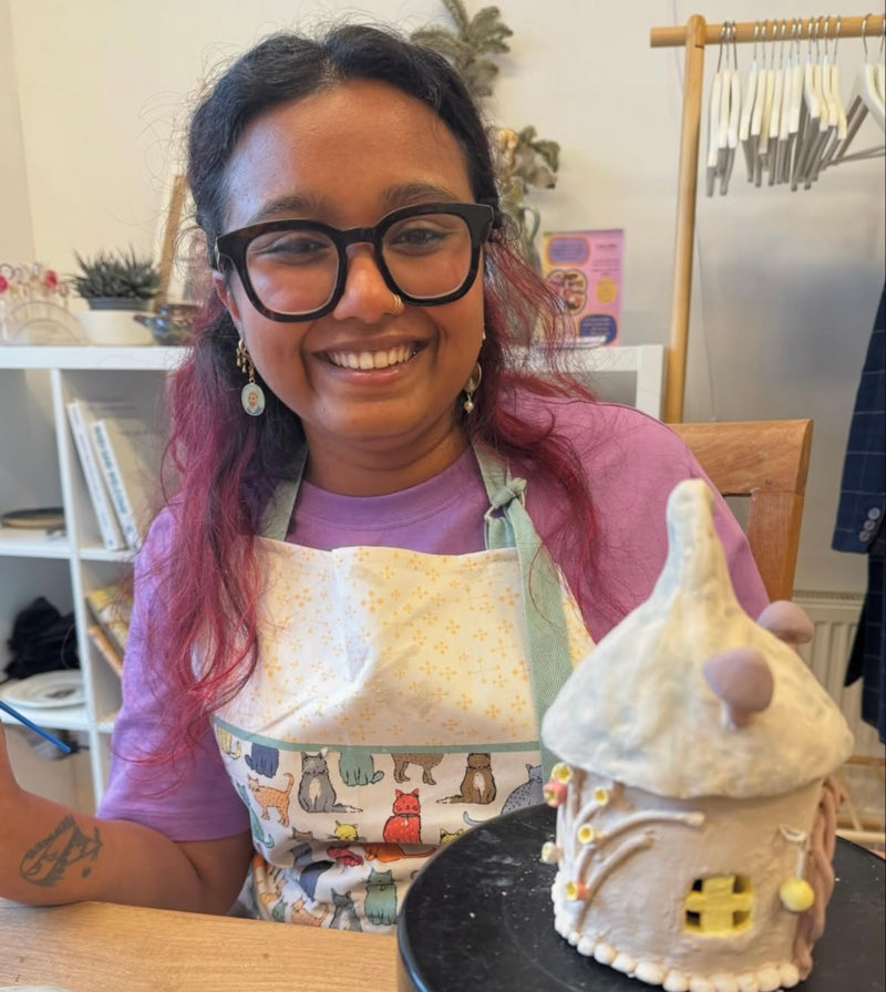 Ceramic artist Pipa working in her studio in the Netherlands