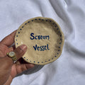 handmade ceramic trinket dish called scream vessel, whimsical stoneware Netherlands
